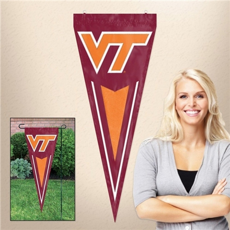 Virginia Tech - VT- Applique & Embroidered Pennant - Size: 34" X 14"