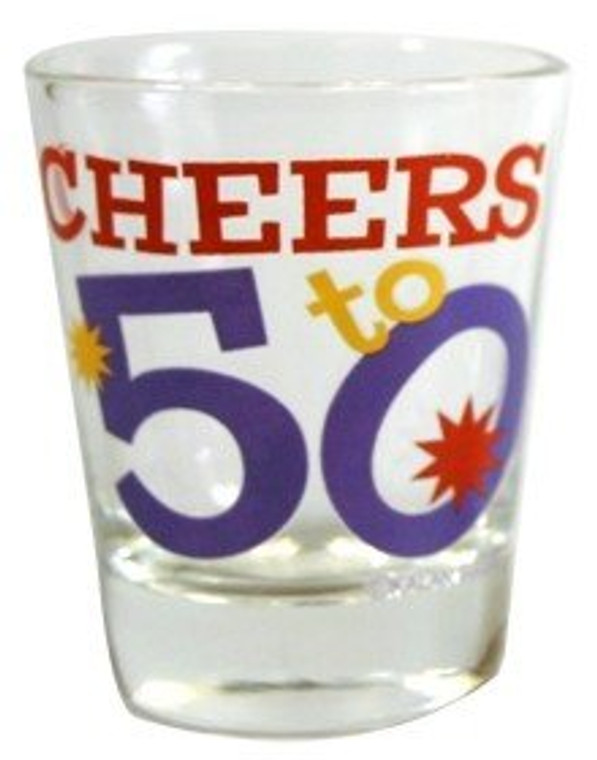 Shot glass -"Cheers to 50" 2 oz