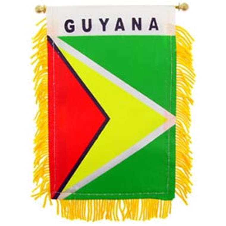 Mini Banners Country 'Guyana' Size: 4" x 6"