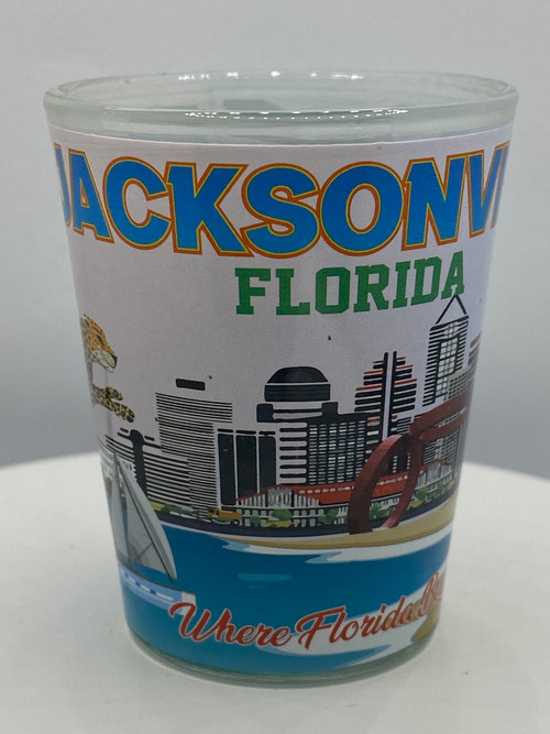 "Jacksonville" Florida Shot Glass 2 oz 50 State Souvenirs
