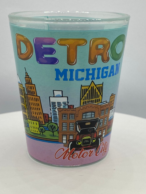 "Detroit" Michigan Shot Glass 2 oz 50 State Souvenirs