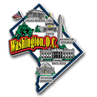 Washington, D.C. Jumbo State Magnet, Collectible Souvenirs Made in the USA