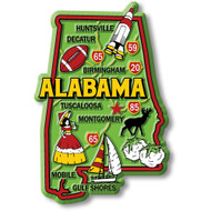 Colorful State Map Magnet - Alabama