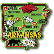 Colorful State Map Magnet -Arkansas