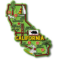 Colorful State Map Magnet - California