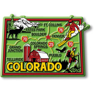 Colorful State Map Magnet - Colorado