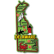 Colorful State Map Magnet - Delaware