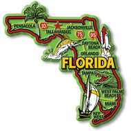 Colorful State Map Magnet - Florida