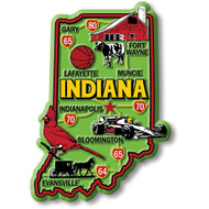 Colorful State Map Magnet - Indiana