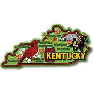 Colorful State Map Magnet - Kentucky