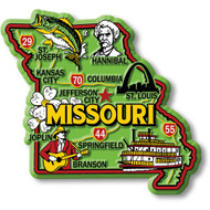 Colorful State Map Magnet - Missouri