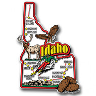 Idaho Jumbo State Magnet, Collectible Souvenirs Made in the USA