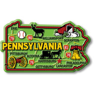 Colorful State Map Magnet - Pennsylvania