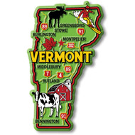 Colorful State Map Magnet - Vermont