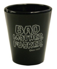 Black shot glass -"Bad Mother Fucker" 2 oz