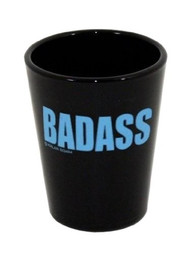 Black Shot glass "BadAss" 2 oz