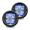 Rigid 360-Series 4" Led Off-Road Spot Beam Blue Backlight Pair