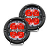 Rigid 360-Series 4" Led Off-Road Spot Beam Red Backlight Pair