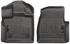 Husky Floor Liners Front 2015 Ford F-150 Standard Cab WeatherBeater-Black