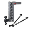 Gen-Y Mega Duty 2in Shank 15in Drop 2K TW 16K Hitch w/GH-051 Dual-Ball/GH-0100 Stabilizer Kit