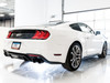 AWE Track Edition Cat-back Exhaust for the 2018+ Mustang GT - Quad Diamond Black Tips