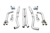 AWE Track Edition Exhaust for 15+ Challenger 6.4 / 6.2 SC - Chrome Silver Quad Tips