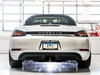 AWE Track Edition Exhaust for Porsche 718 Boxster / Cayman - Diamond Black Tips
