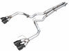 AWE Track Edition Exhaust for S650 Mustang GT Fastback - Quad Diamond Black Tips