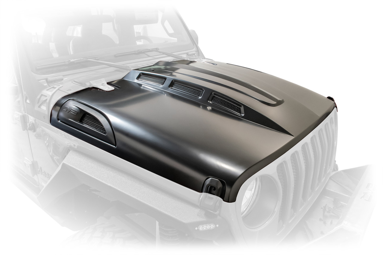 DV8 HDMBJL-01 DV8 Offroad Jeep JL Heat Hood 18-Present Wrangler JL