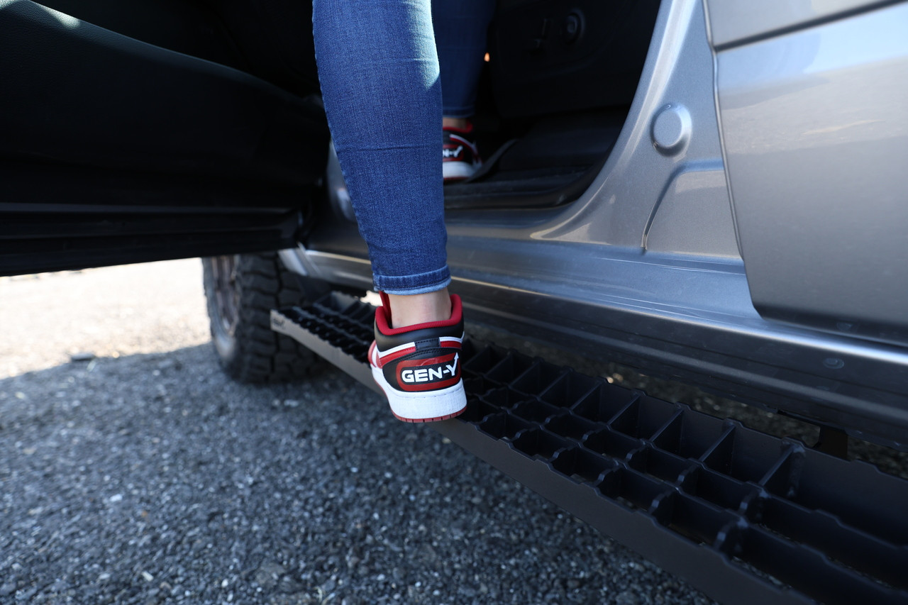 LEDKINGDOMUS Running Boards – Fit Ford F150 2015-2025, F250/F350 SuperCrew 2017-2024, Black Side Steps