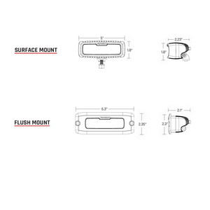 Rigid Flood Diffused Black Surface Mount Pair Sr-Q Pro