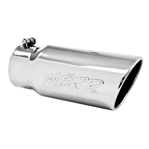 MBRP Tip, 5" O.D. Angled Rolled End 4" inlet 12" length, T304