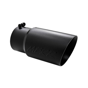 MBRP Tip, 6" O.D. Dual Wall Angled 5" inlet 12" length - Black Coated