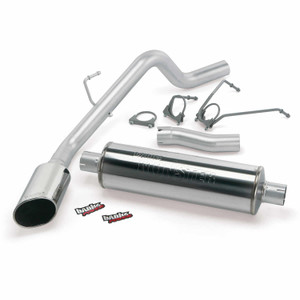 Banks Power Monster Exhaust System Single Exit Chrome Ob Round Tip 08 Dodge 5.7L Hemi 1500 SCSB/CCSB/CCLB