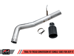 AWE Trail-to-Tread Conversion Kit (Single-Side) Jeep JT 3.6L Diamond Black Tip