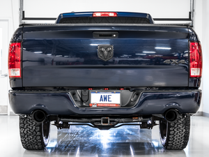 AWE 0FG Dual Rear Catback Exhaust 2009-2018 RAM 1500 5.7L (w/ bumper cutouts) Diamond Black Tips