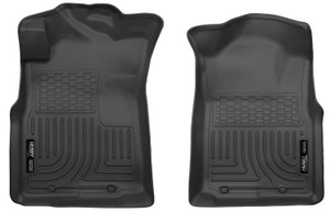 Husky Floor Liners Front 05-15 Toyota Tacoma WeatherBeater-Black