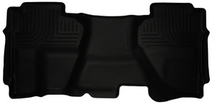 Husky Floor Liners 2nd Seat (Full Coverage) 07-13 Silverado/Sierra Extended Cab WeatherBeater-Black