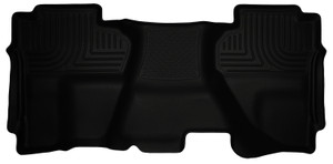 Husky Floor Liners 2nd Seat (Full Coverage) 14-15 Silverado/Sierra Dbl Cab WeatherBeater-Black