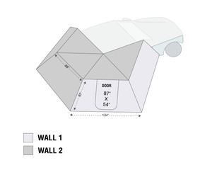 Overland Nomadic 270 LT Awning Wall 1 Passenger Side