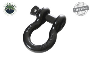 Overland Recovery Shackle 3/4" 4.75 Ton - Black
