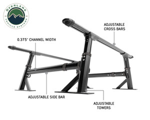 Overland Freedom Rack Systems - 6.5' Truck Bed, Uprights, Cross Bars and Side Support Bars