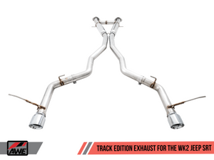 AWE Track Edition Exhaust for 2014-2021 Jeep Grand Cherokee SRT - Chrome Silver Tips