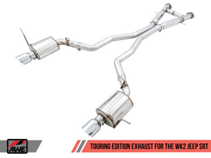 AWE Touring Edition Exhaust for 2014-2021 Jeep Grand Cherokee SRT - Chrome Silver Tips