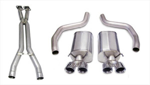 Corsa 3" Cat-Back Sport Dual Exhaust Twin 4" Polished Tips 06-11 Corvette Z06 7.0L / ZR1 6.2L Stainless Steel