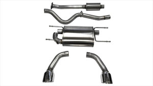 Corsa 2.5" Cat-Back Sport Dual Rear Exhaust 4.5" Polished Tips 12-Pres Subaru BRZ/Toyota 86 12-16 Scion FR-S Coupe 2.0L Stainless Steel