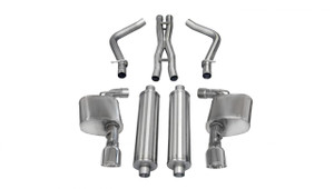 Corsa 2.75" Cat-Back Sport Dual Exhaust 4.5" Polished Tips 12-14 Chrysler 300/Dodge Charger SRT-8/SRT 6.4L V8 Stainless Steel