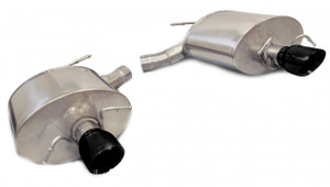 Corsa 2.5" Axle-Back Sport Dual Exhaust 3.5" Black Tips 11-14 Cadillac CTS-V Wagon 6.2L V8 Stainless Steel