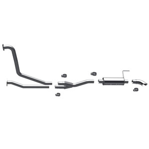 Magnaflow Stainless Cat-Back Off Road Pro Series, 3" System, 3" Turn Down, Turn Down In Front Of Rear Tire Mfl-17109