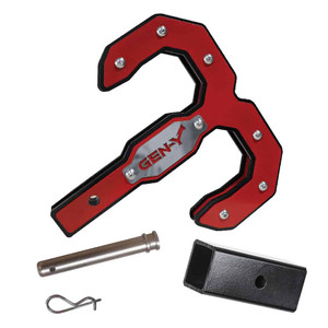Gen-Y Hulk 2.0 16K Tow Hook 2in Shank w/GH-009 Reducer Sleeve/GH-099 Pin/GH-011 Clip - Black/Red